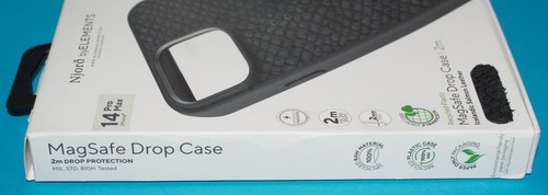 NJORD by Elements MagSafe Drop Case Lachsleder iPhone 14 Pro Max schwarz NEU/OVP - Zdjęcie 5 z 7