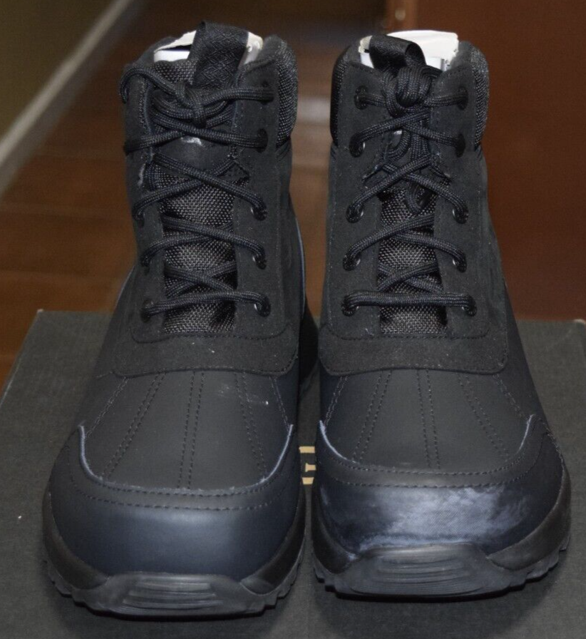 Men's-UGG-M EMMETT Duck Boot-Waterproof-Black-Leather-Shoes-Boots