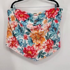 Time and Tru Tankini Top Swim Suit Bathing Plus Size Swimsuit Flower Print 2X