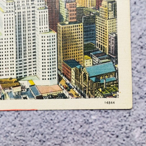Lote de 3 postales de lino vintage del horizonte de Manhattan de la ciudad de Nueva York - Imagen 12 de 21