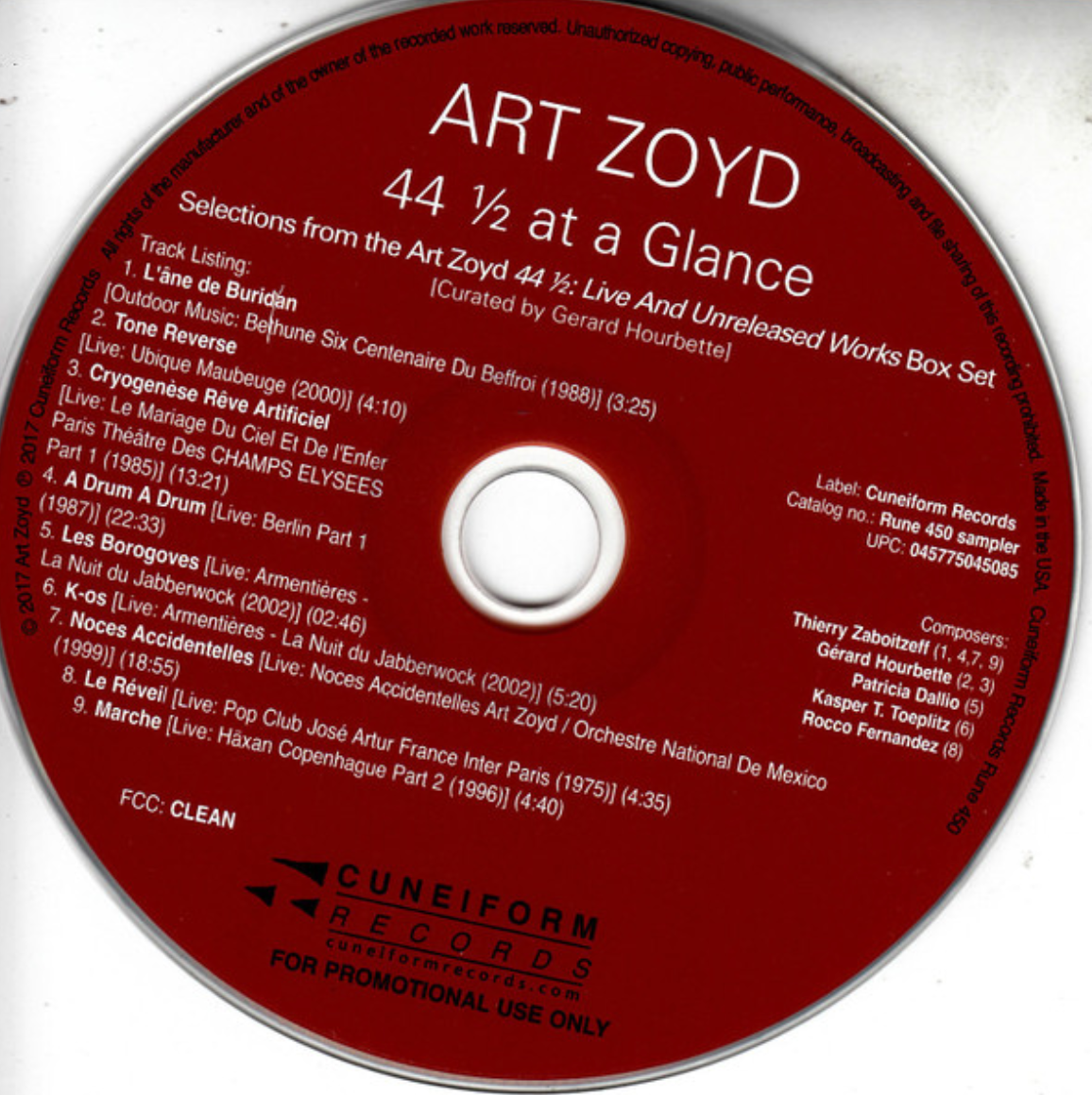 Art Zoyd – 44 ½ At A Glance (Selections From Art Zoyd 44 ½: Live