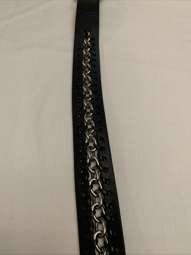 Harley Davidson Genuine Leather Belt w/ Chain Insert Size 40 (2005) - Picture 16 of 18