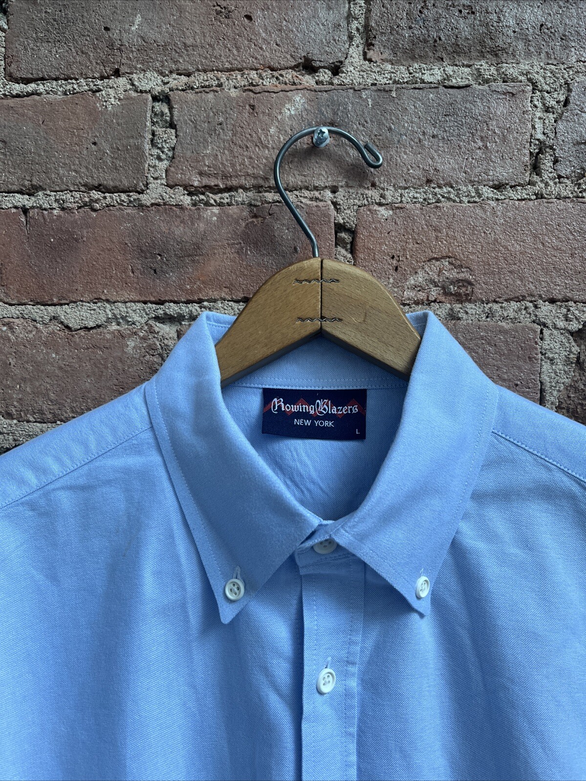 FILA Blazer da canottaggio camicia Oxford uomo taglia large slim blu cotone Portogallo