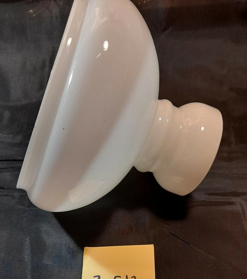 Ancien abat jour opaline blanche de suspension , lustre - Photo 2/4