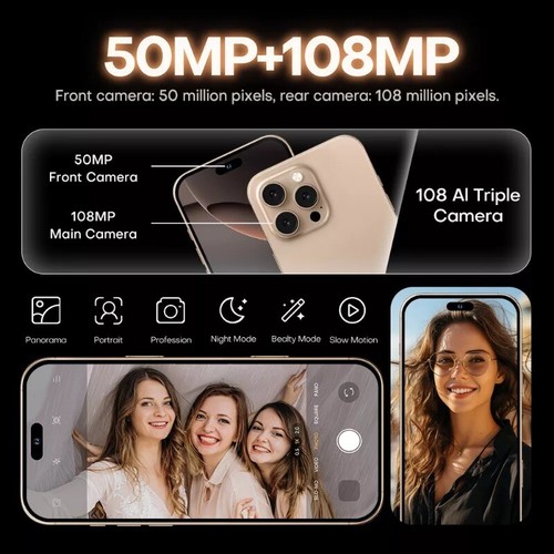 i16 Pro Max 16GB+1TB Android Smartphone Global Version 5G Mobile Phone Dual SIM - Afbeelding 11 van 28