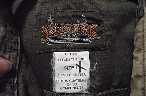 CAMO Vtg Scent-Lok Savanna Mens Camouflage Hunting Shirt Mossy Oak Break Up - Picture 10 of 10