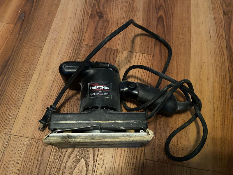 SEARS/CRAFTSMAN Pad Sander 1/6 Horsepower Orbital Motion 911611 W vintage