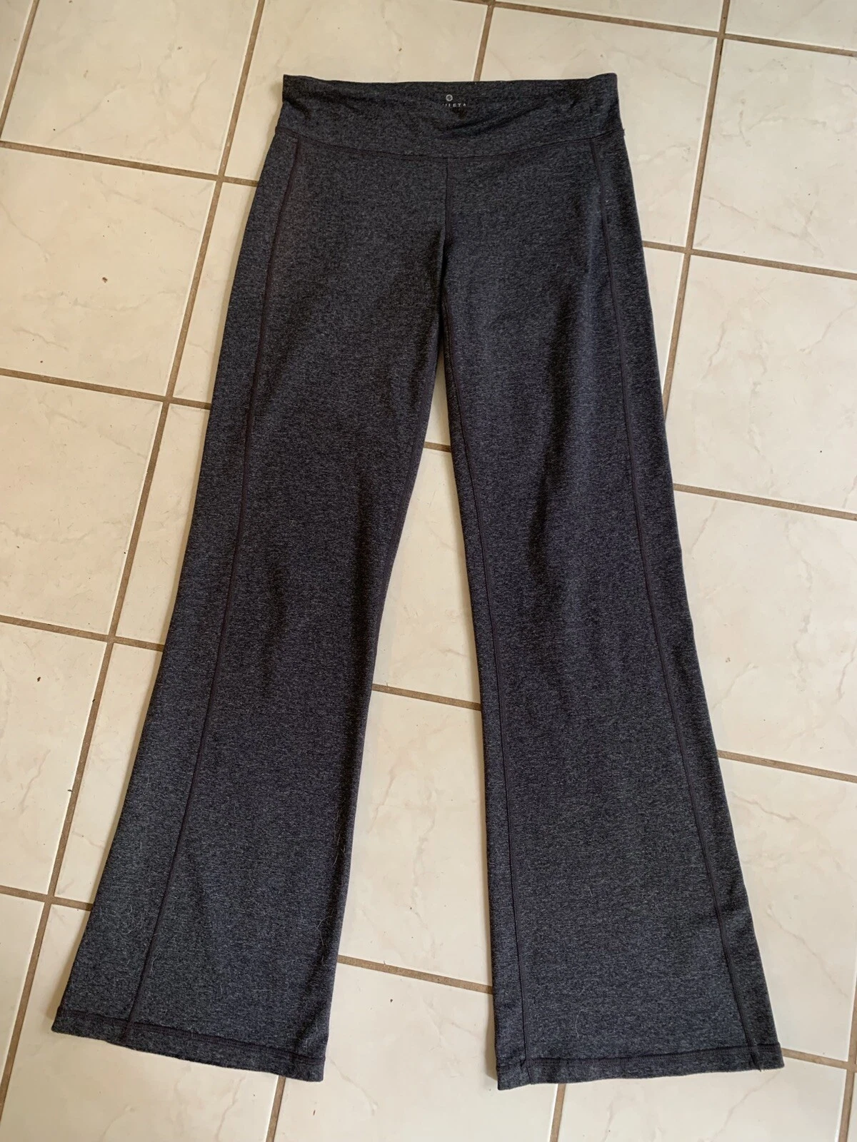 athleta dark heather bootcut pull-on stretch supplex fitness yoga pants