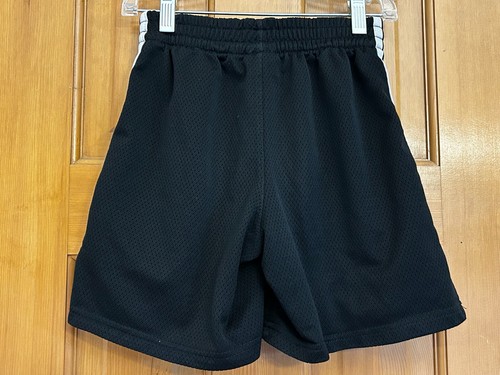 EUC Boys' Size Small Champion Black Mesh Shorts with White Stripes - Picture 2 of 3