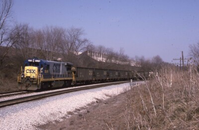 CSX Eisenbahn Zug Lok 5576 McDonald OH Original 1996 Foto Dia
