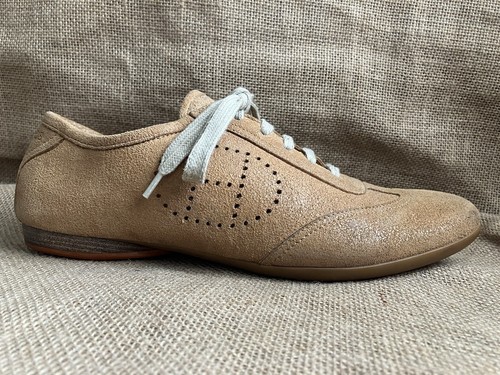 HERMES Womens Brown Suede Leather Sneakers Size US 9 || EU 39 - 第 4/12 張圖片