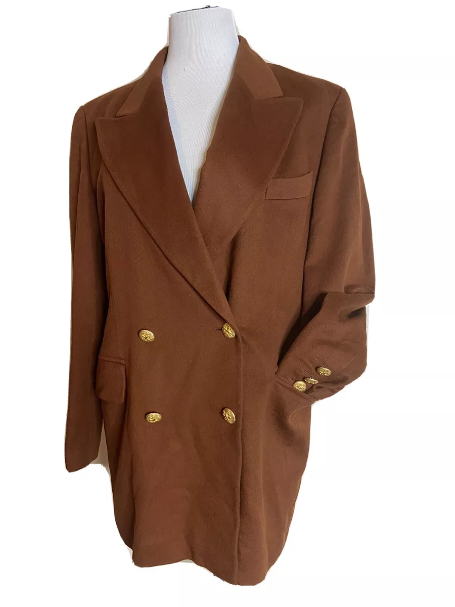 Vintage Escada Margaretha Ley cashmere blazer Size 40 Large Rust Brown Germany