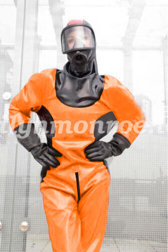 Chaud !!! Costume combinaison en caoutchouc CoolLatex costume ballon pompier catsuit XXS-XXL - Photo 1 sur 1