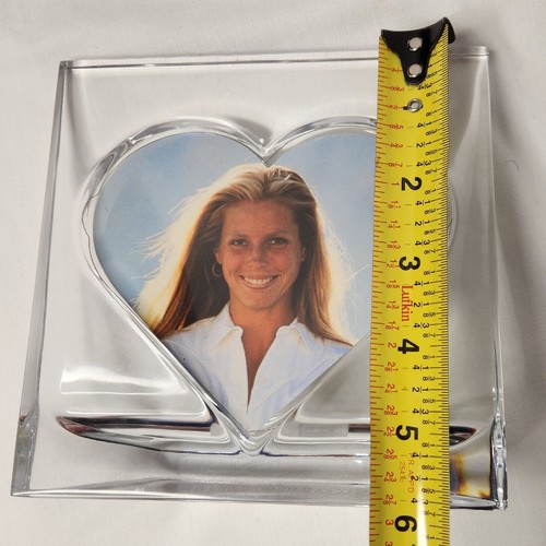 MIKASA Lead Crystal Photo Frame Heart Shape AMOROSA Made in Slovenia 6” x 6" NEW - Picture 5 of 8