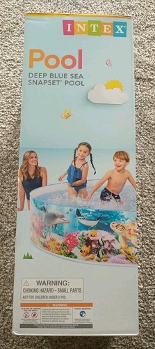 Intex Deep Blue Sea 8'x 18"~SnapSet Instant Above Ground Swimming Kiddie Pool - 第 3/7 張圖片