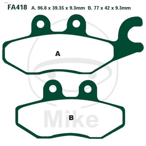 Plaquettes De Frein Avant EBC SFA427 - Pour SYM Track Runner 200 (2005-2016) - Neuves