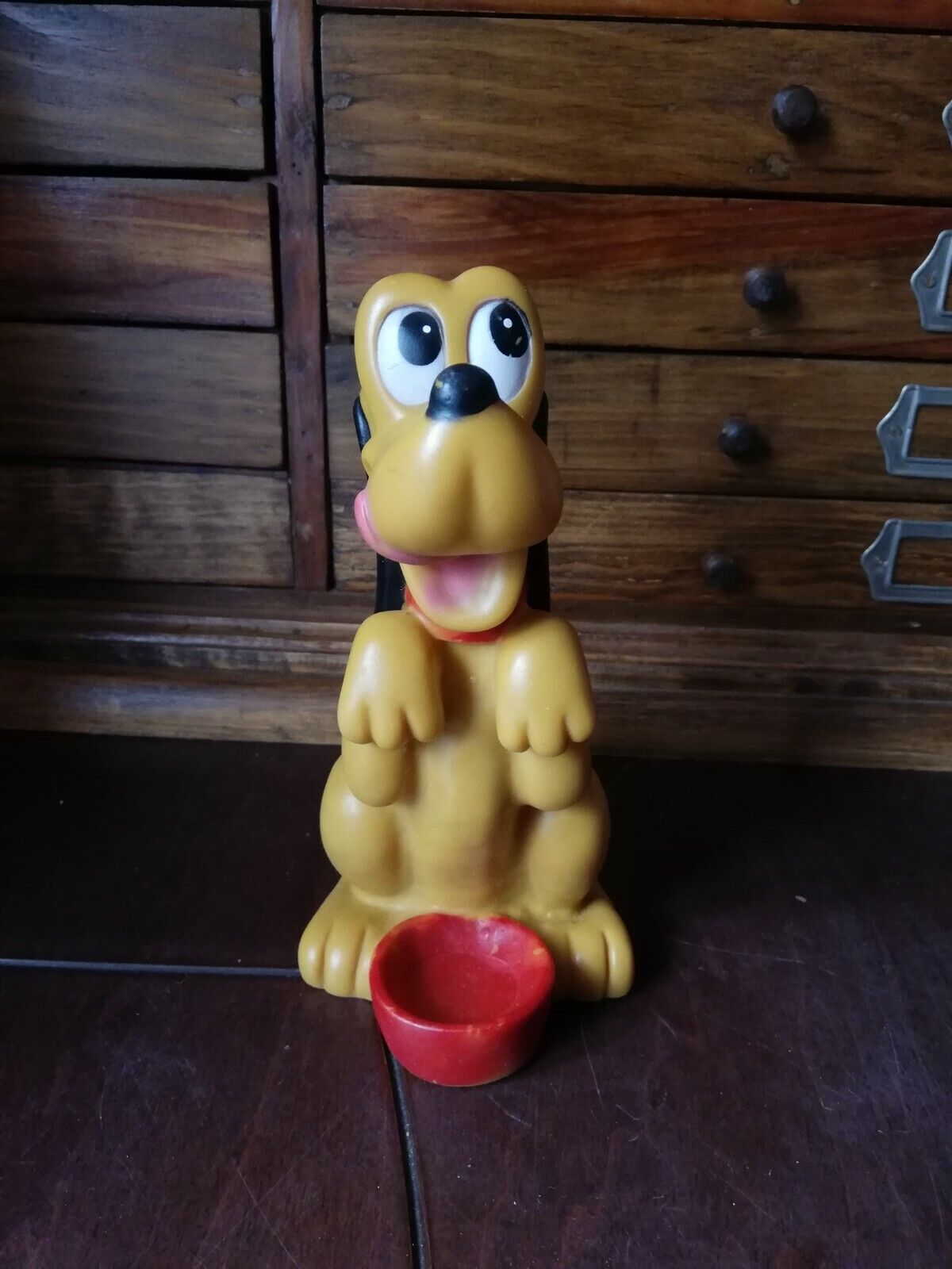 Vintage Mexican Vinilos ROMAY Rubber Squeeky Toy PLUTO 7" Walt Disney From 60's