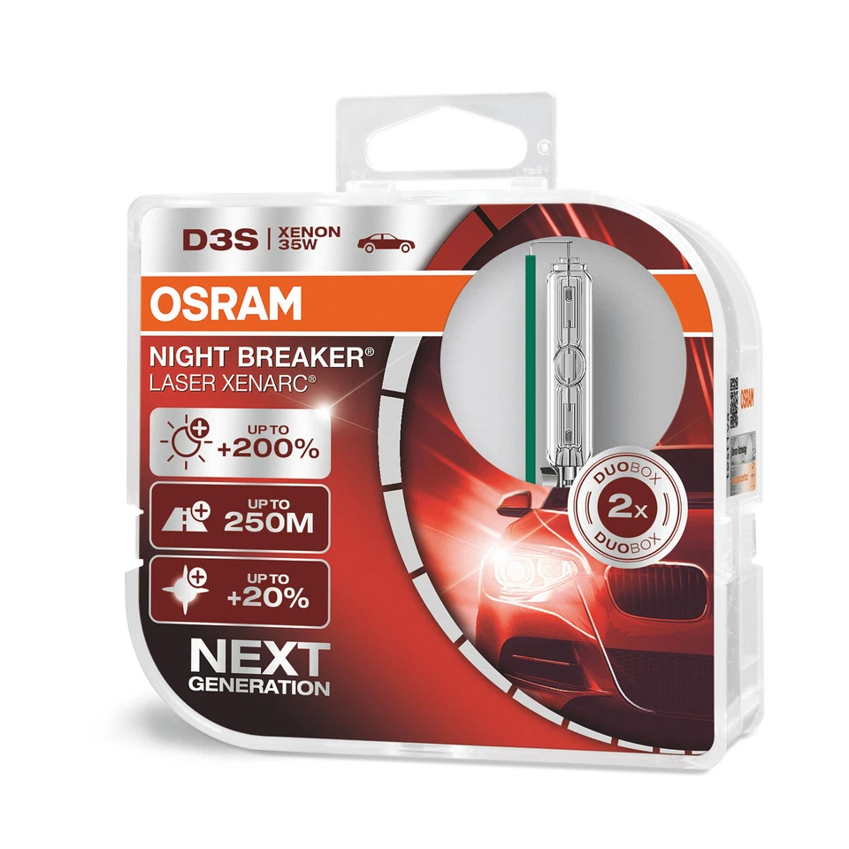 OSRAM Xenarc Night Breaker Laser 35W  Xenon-Scheinwerferlampen - 2 Stück (66340XNL)