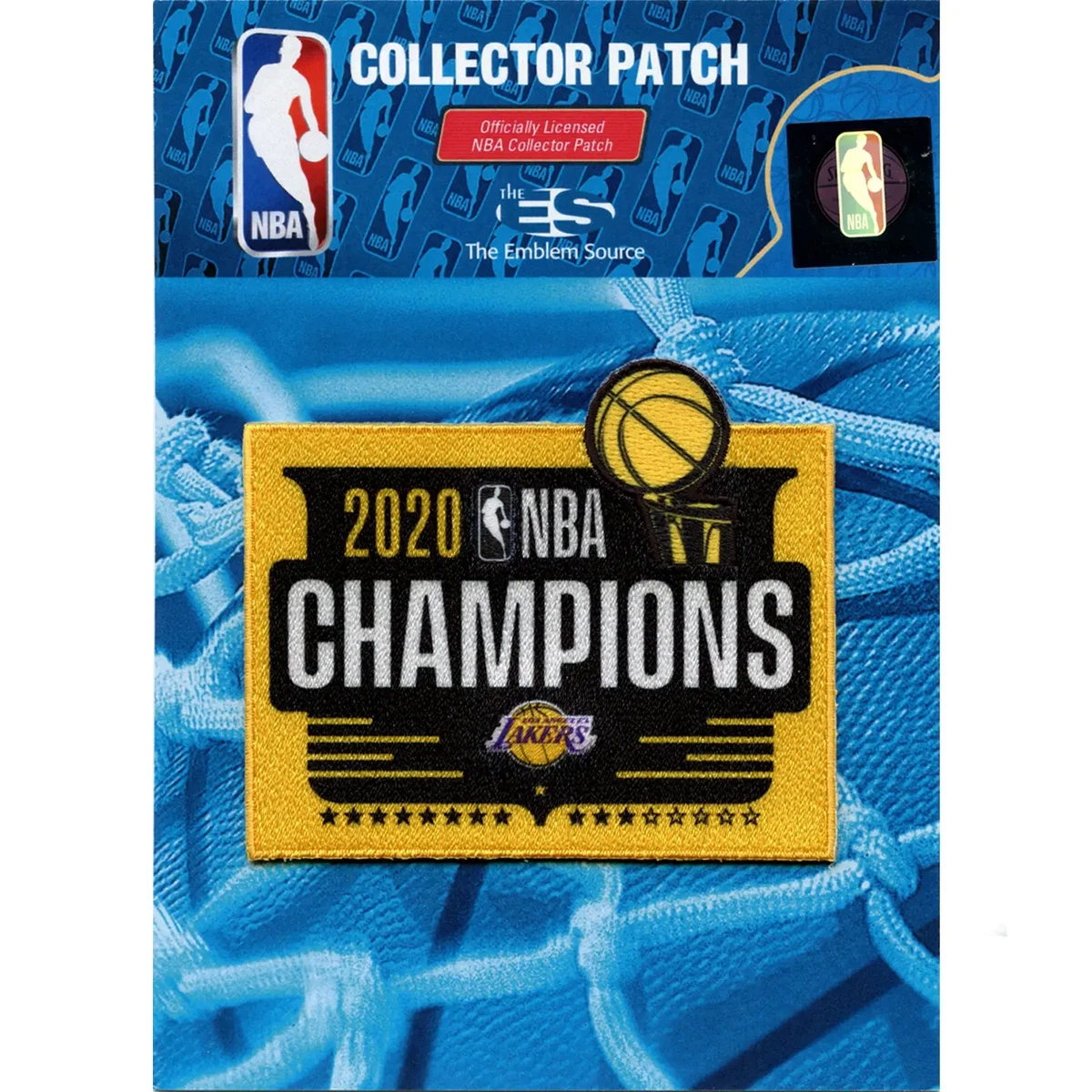 2020 NBA Finals Champions Los Angeles Lakers Trophy Square Patch