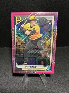 2024 Bowman Chrome #7 Henry Davis Mojo Refractor Fuchsia 96/199