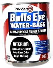 Zinsser Bulls Eye Water Base Multi Purpose Primer Sealer White Tintable QT