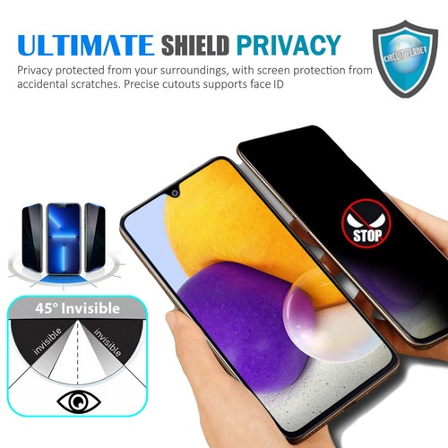 3xPrivacy Tempered GlassScreen Protector For Xiaomi Poco M4 5G M5 Mi 10 lite 5g - Picture 2 of 4