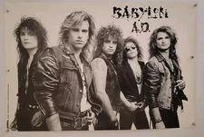 Babylon A.D. Poster Rare Authentic 1989 Vintage Rock & Roll Band Promo AD  