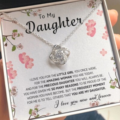 Mother's Day Gifts, To My Daughter Necklace Gift From Mom, Love