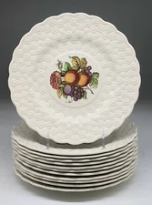 Copeland Spode Imperial ALDEN Set 12 Lunch Plates Impressed Daisy Each unique