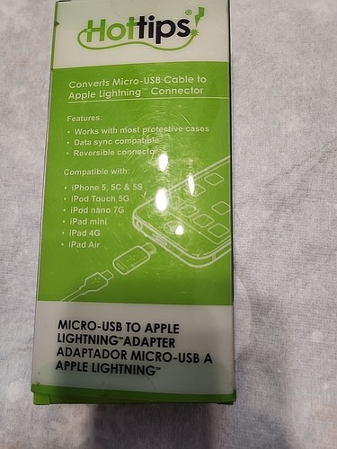 Lightning to Micro USB Adapter for Apple iPhone iPad - Picture 2 of 2