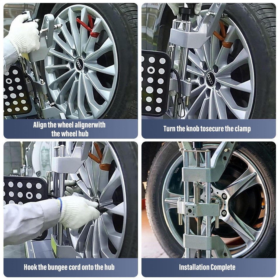 3D DSP Wheel Alignment Rack Tool for Camber Caster Gauge Rim Mount 11 ...