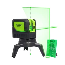 Cross Line Laser Level with 2 Plumb Dots - Huepar M-9211G Green Beam Self Lev...