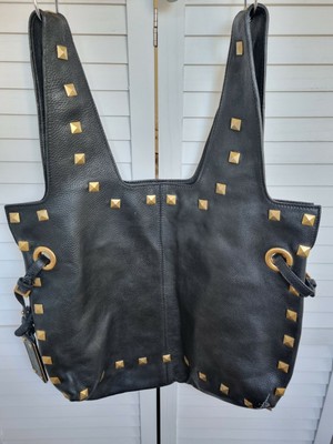 GIVENCHY black Leather Studded heart Shoulder tote handbag GIVENCHY black Leather Studded heart Shoulder tote handbag