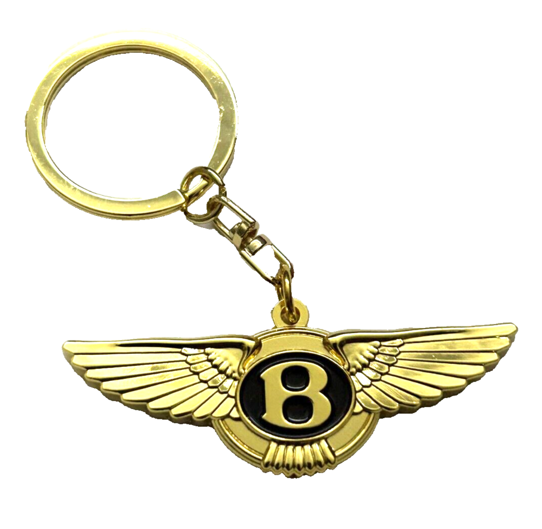Ciondolo Uomo Bentley Flying B - Diamante Simulato, Argento 925 Placcato Oro 14k Due Toni