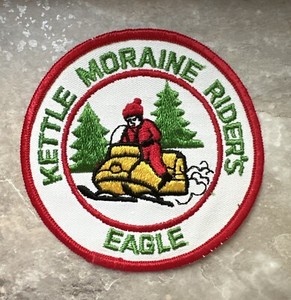 Vintage Snowmobiling Patch Kettle Moraine Riders Patch Eagle Snowmobile Patch