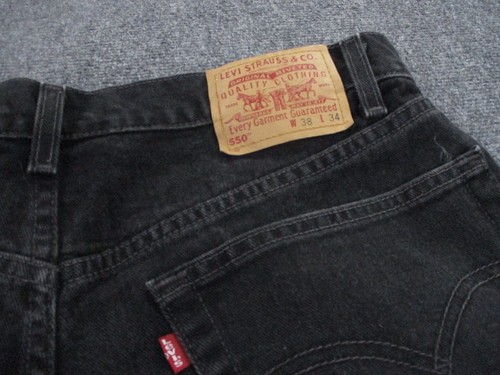 Vintage Levis Jeans Adult 38 x 34 Black Denim 550 Relaxed Fit Y2K Mens - Picture 9 of 10