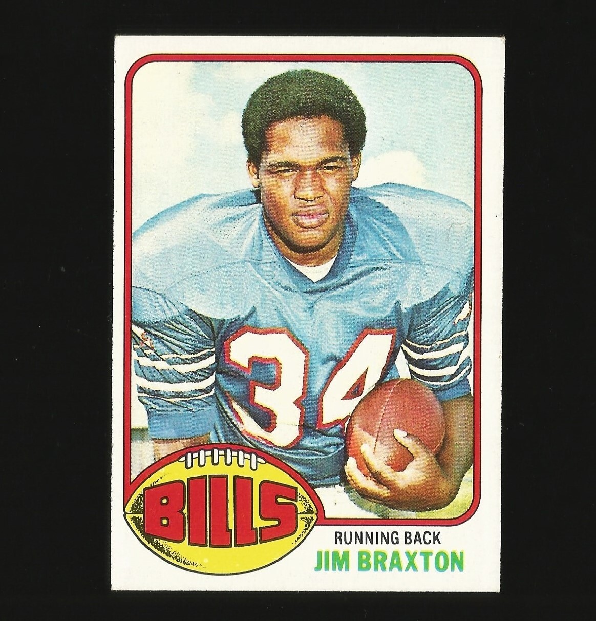 1976 Topps Football Card Number 514 Jim Braxton Buffalo Bills #514