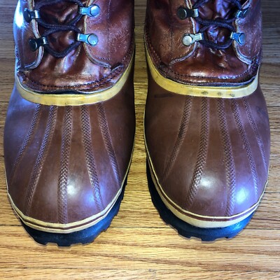 SOREL Kaufman Dominator Men Size 9  Winter Snow Boots Leather Wool Blend Canada SOREL Kaufman Dominator Men Size 9 Winter Snow Boots Leather  main image 2