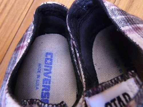 Converse USA Made All Star Low Cut Check Flannel US 7 1/2 Without Box - Picture 12 of 12