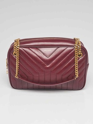 ysl burgundy camera bolsa