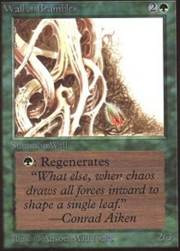 MTG magic cards 1x Wall of Brambles Unlimited Light Play, English