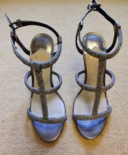 FAITH PEWTER CAGED SANDALS S6 EUR39 WORN ONCE EXCELLENT CONDITION 