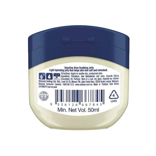 3 PACK Vaseline Aloe Soothing Jelly 50ml SUPER SAVING DISCOUNT - Picture 2 of 3