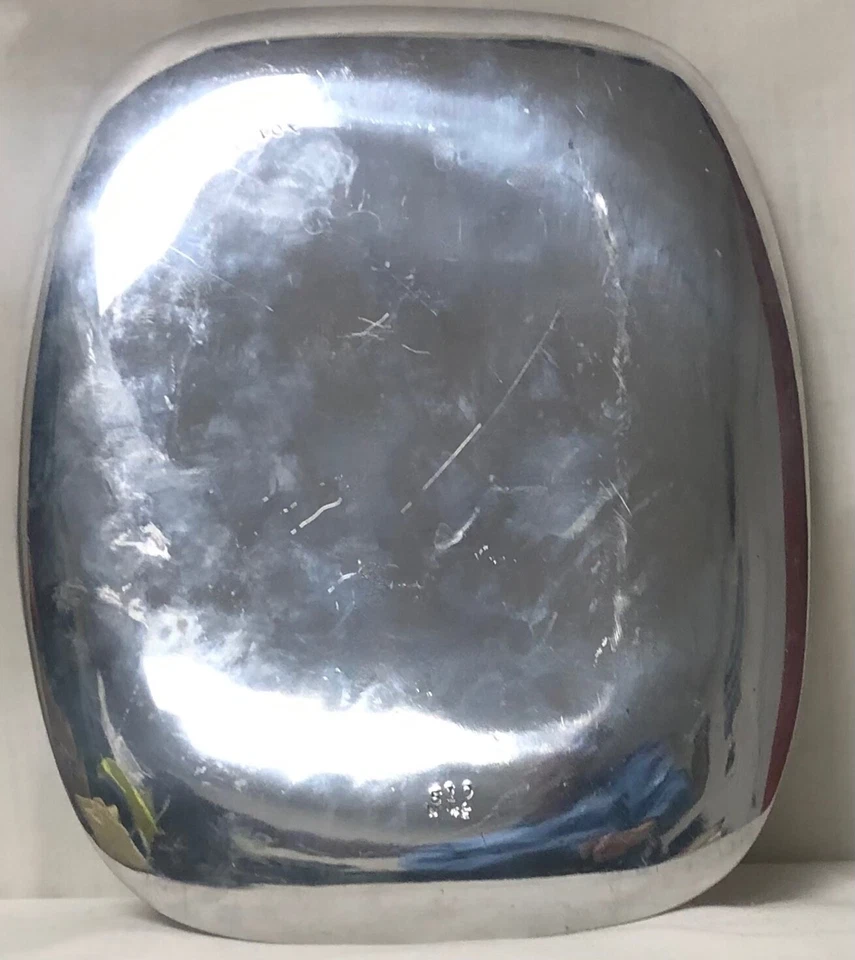 NAMBE 510 BANDEJA DE PLATO DE SERVIR VINTAGE ALEACIÓN DE METAL PLATEADO 10,5 X 8,5 Foto 3 de 4