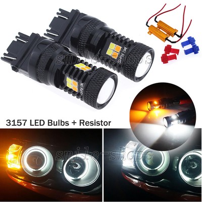 Switchback Amber/White Turn Signal Lights + Resistor For 2015-2017 Toyota Tundra | eBay