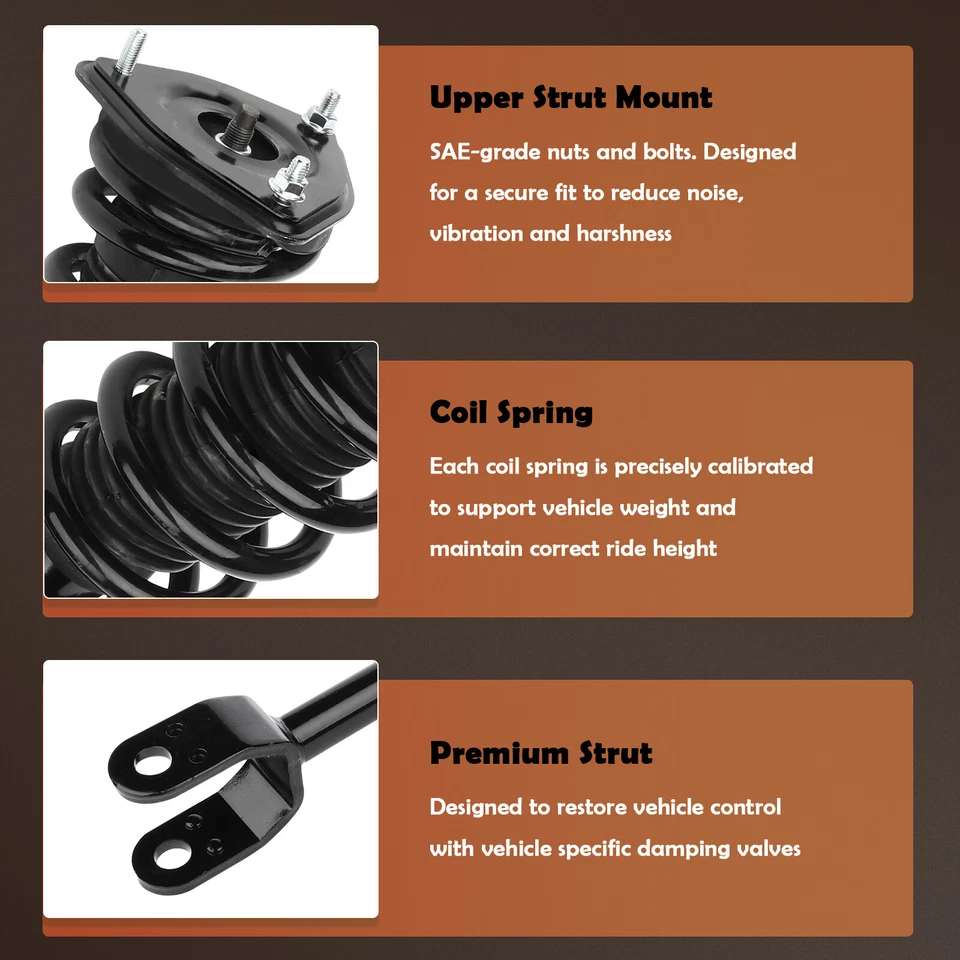 Front Complete Shocks Struts Springs For 2003-2007 Infiniti G35 Nissan 350Z Foto 4 de 4