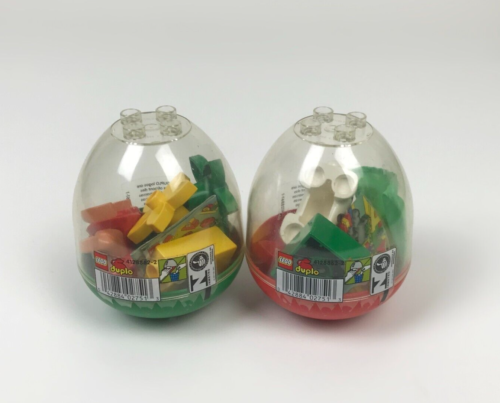 2 Vintage 2751 Lego Duplo Egg Fun Eggs - Forest Friend and Dog