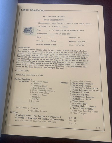 The Challenge by Lancer Engineering 1960’s Catalog of Engine Casting Kits V8 - Picture 6 of 12
