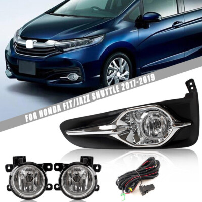 Front Bumper Fog Light Lamp W/ Cover Wiring Kits For Honda Fit Shuttle 2017-2019