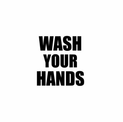 Wash Your Hands Virus Prevention Vehicle Decal Window Sticker 2595